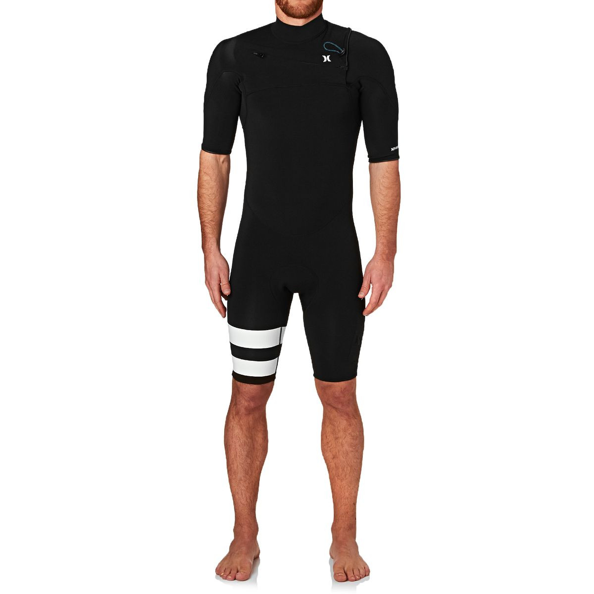 Hurley Fusion 2mm 2017 Chest Zip Short Sleeve Shorty Wetsuit - Black