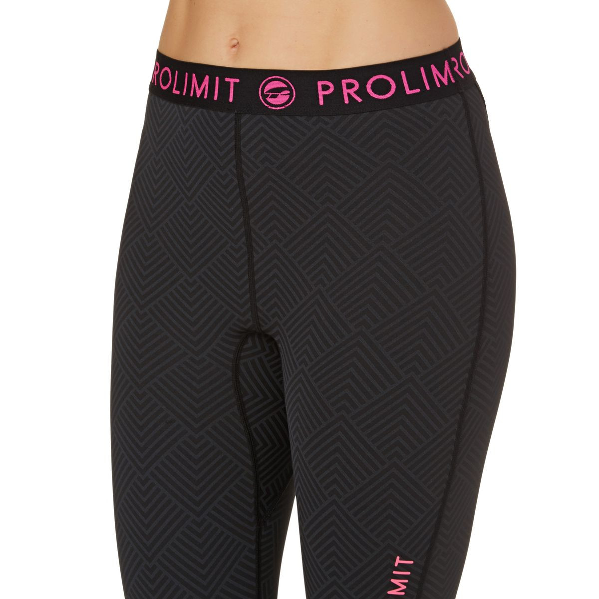Prolimit Womens SUP Atlethic QD 2017 Long Wetsuit Pants - Black/ Pink Print