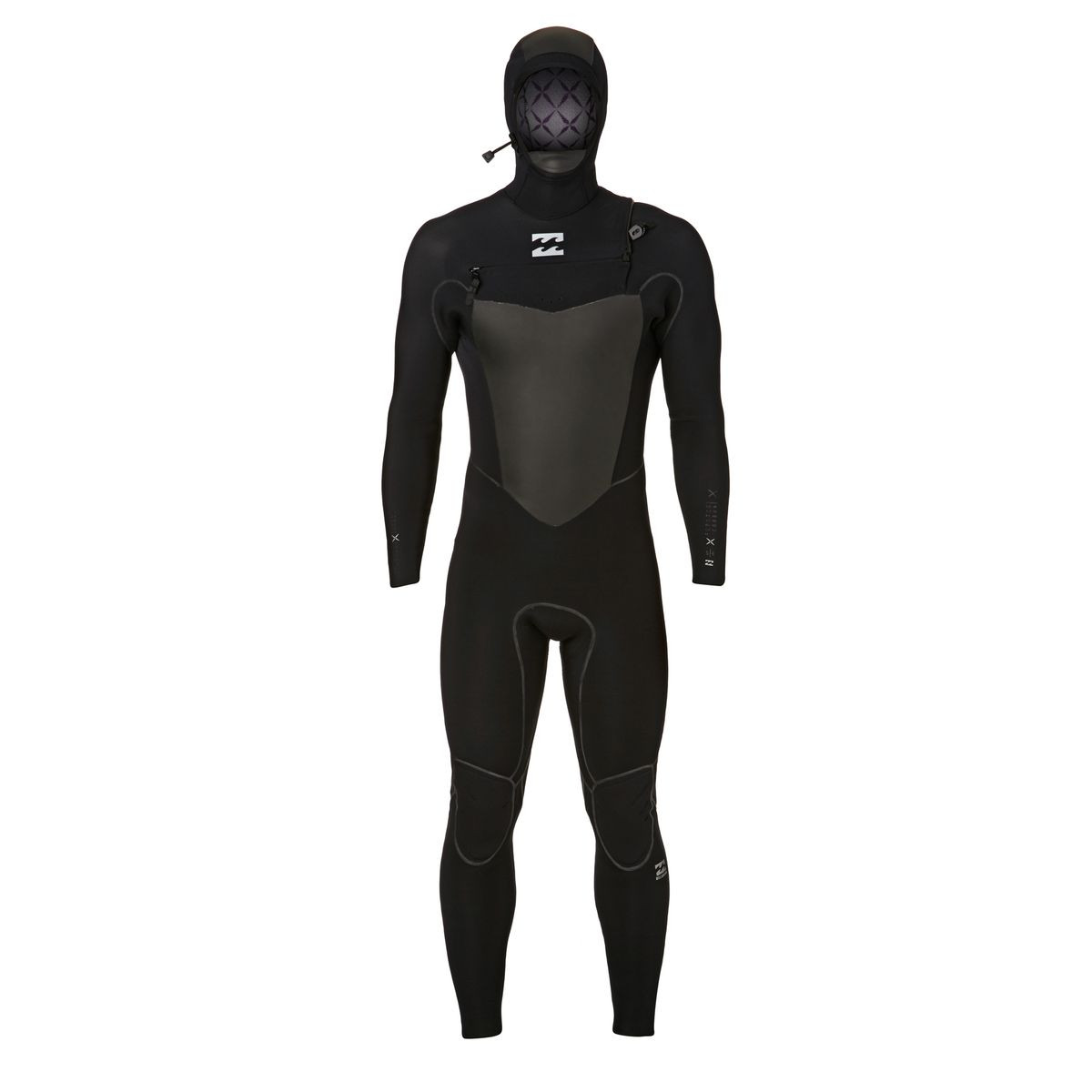 Billabong Furnace Carbon X 5/4mm 2018 Hooded Chest Zip Wetsuit - Black